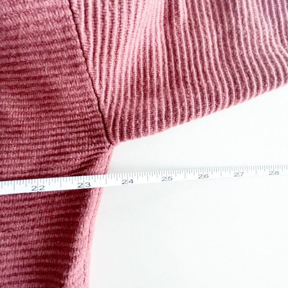 Simons Twik Women's Cardigan Open Knit Textured Long Sleeved Dusty Rose Size M - Picture 7 of 8